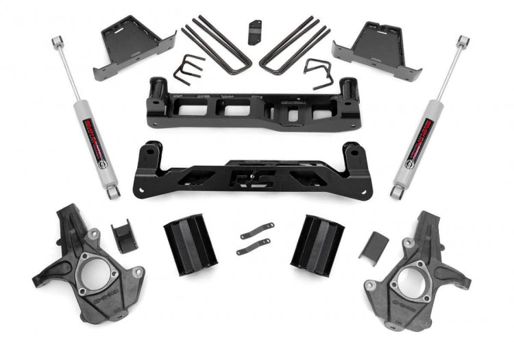 Rough Country 7.5 Inch Suspension Lift Kit w/Strut Spacer & N3 Shocks 07-13 Silverado/Sierra 1500 2WD
