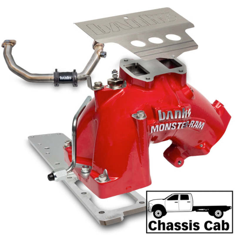 Banks Power 19-24 Ram 3500/4500/5500 6.7L Diesel Chassis Cab Monster-Ram Intake System w/Fuel Line - Red