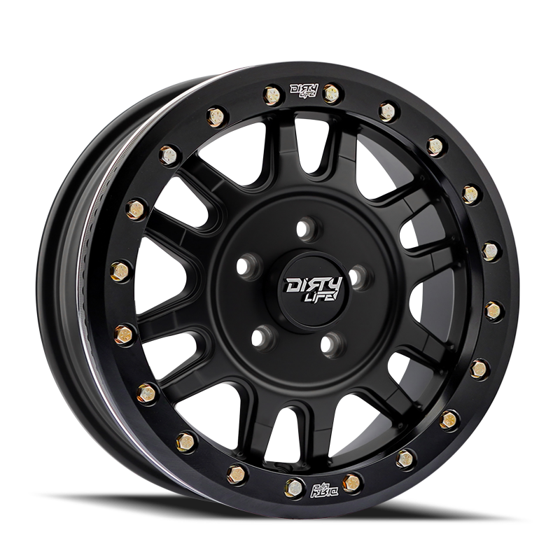 Dirty Life 9309R Canyon Pro 15x7 4-137 13mm Offset/106.25mm Hub Matte Black - Beadlock