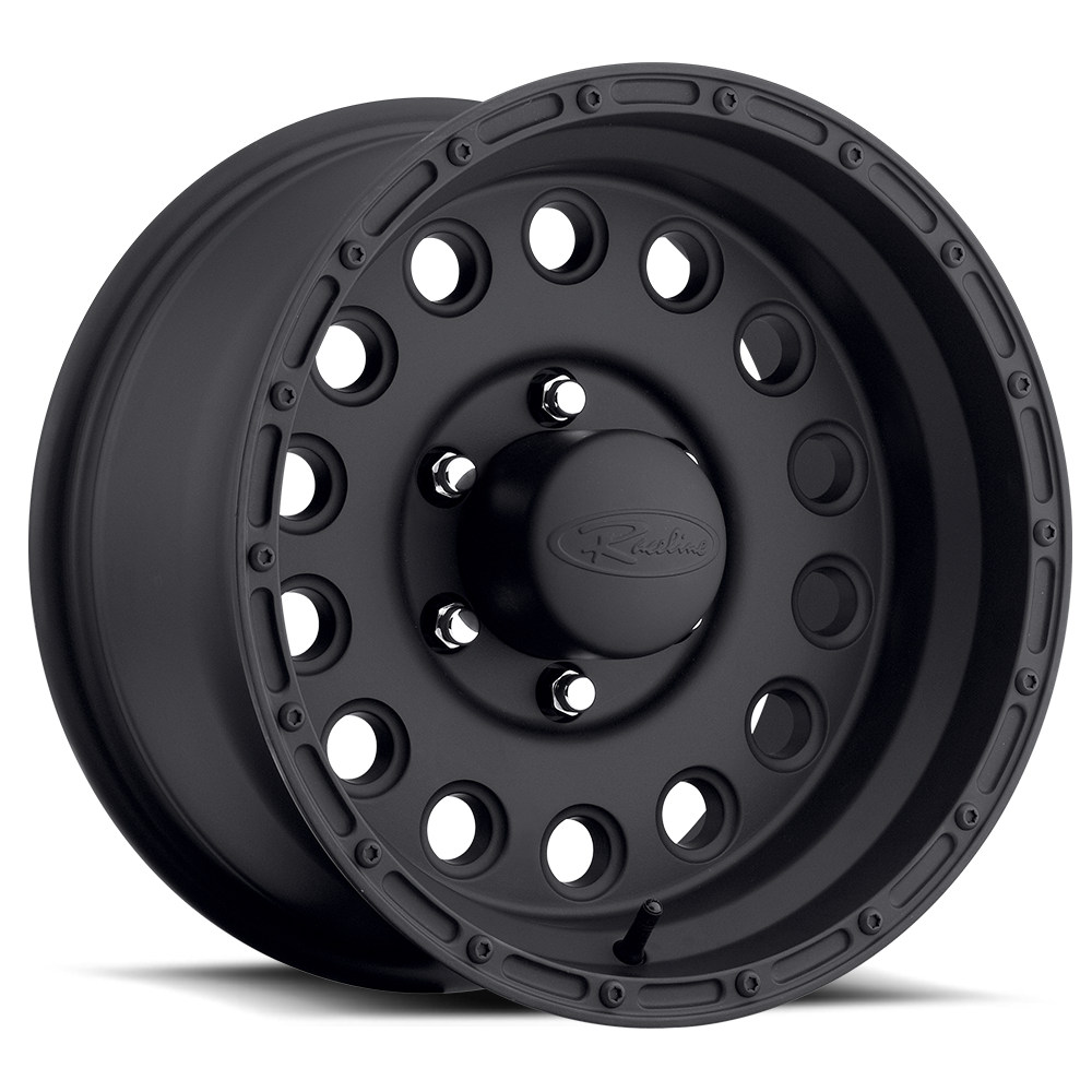 Raceline 887B Rock Crusher 17x9in 5x139.7 BP 0mm Offset 107.95mm Bore - Satin Black Wheel