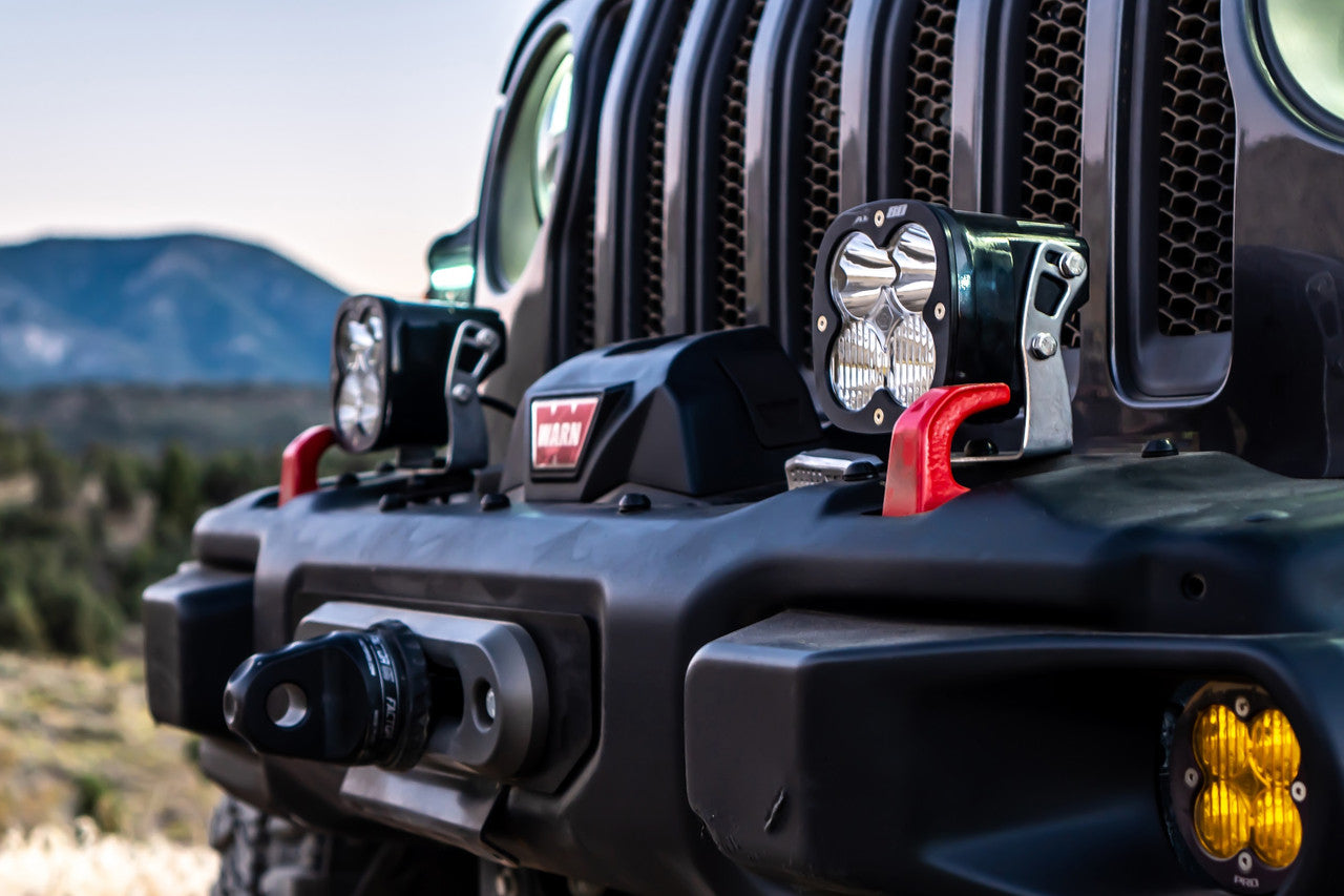 Baja Designs Jeep 2020-24 Gladiator; 2018-24 Wrangler JL Steel Bumper LED Light Kit XL Pro With Toggle Switch