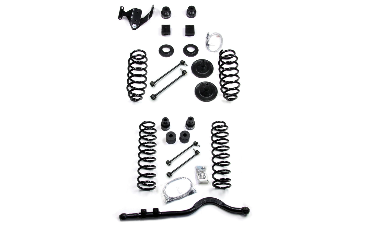 TeraFlex 2007-2018 JK 4 door 4" Coil Spring Lift Kit w/ Track Bar – No Shocks