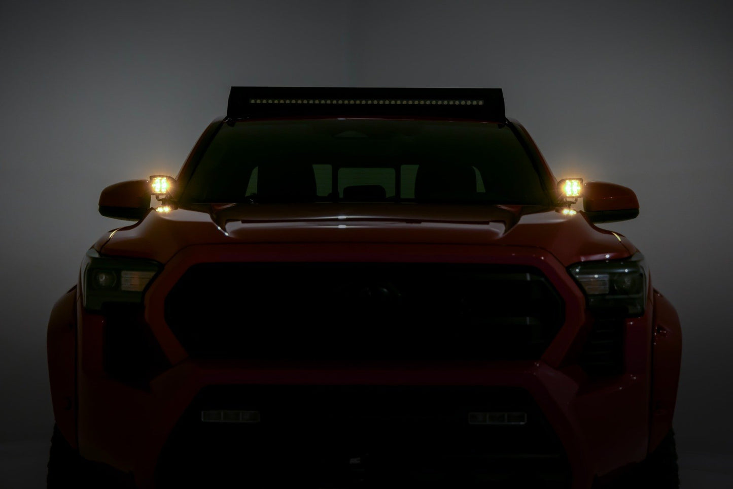 LED Light Kit | Ditch Mount | Black Series Round | 3.5 Inch | Amber DRL | Toyota Tacoma (24-26)