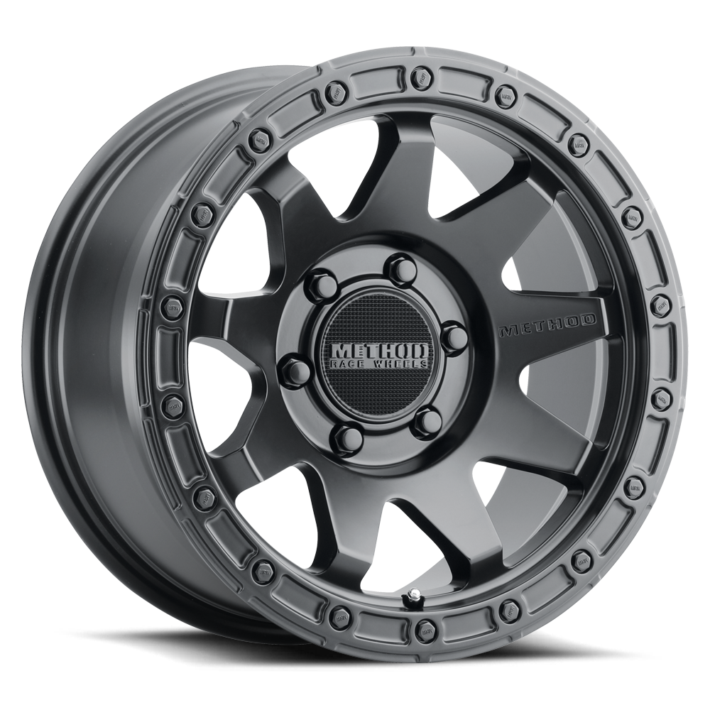 Method MR317 17x9 -12mm Offset 6x5.5 106.25mm CB Matte Black Wheel