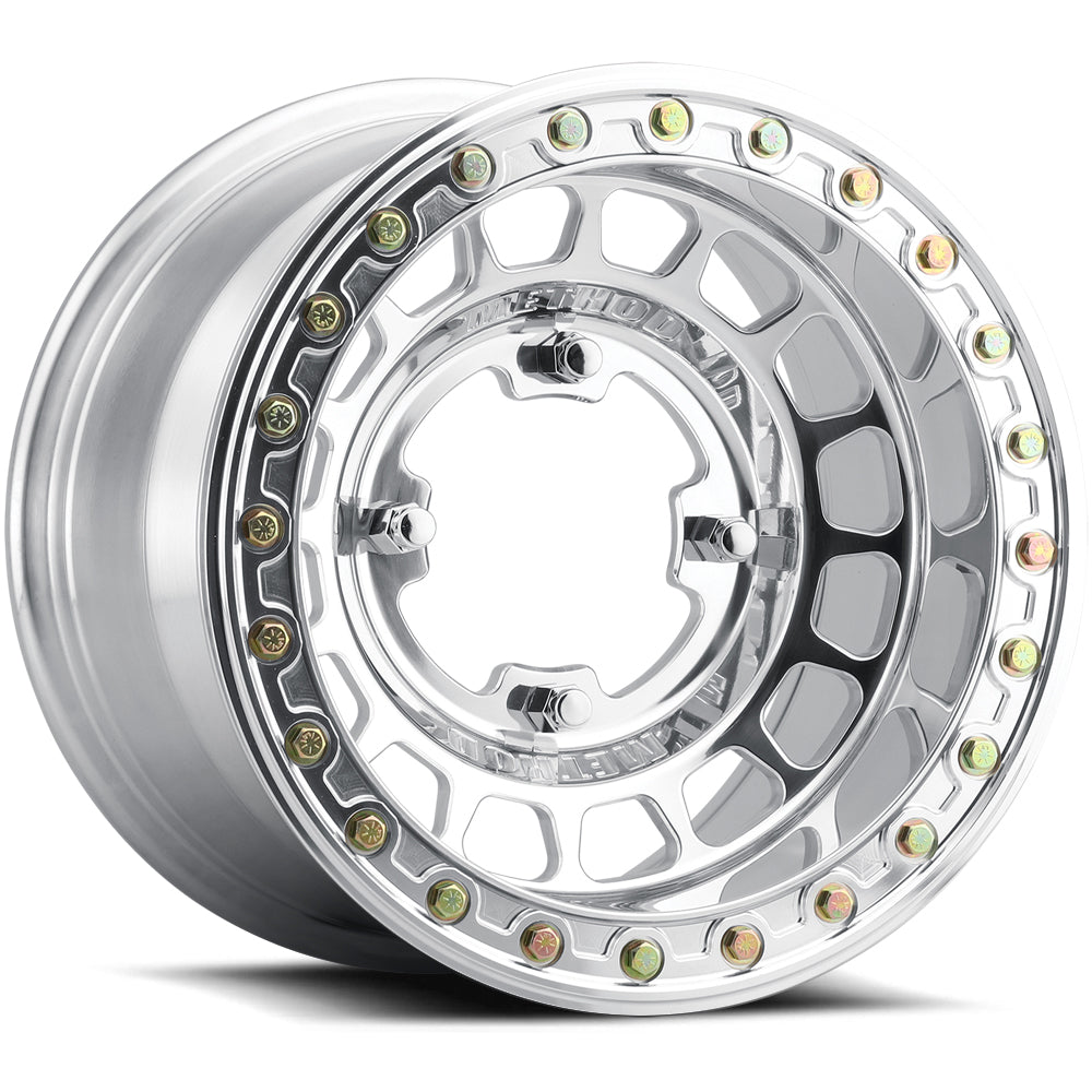 Method MR413 Beadlock 15x10 / 5+5/0mm Offset / 4x156 / 120mm CB Polished Wheel
