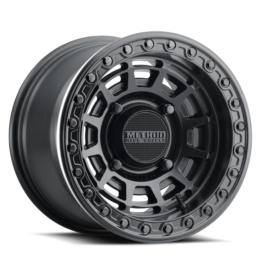 Method MR415 Beadlock 15x10 6+4 25mm Offset 4x136 106 CB Matte Black Wheel - Gloss Black Ring