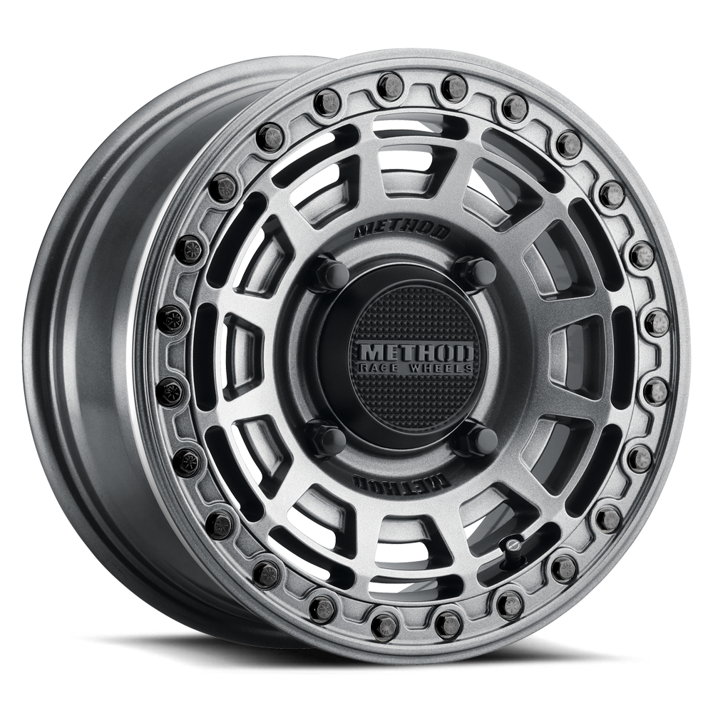Method MR415 Beadlock 15x7 5+2 38mm Offset 4x136 106mm CB Graphite Wheel - Gloss Graphite Ring