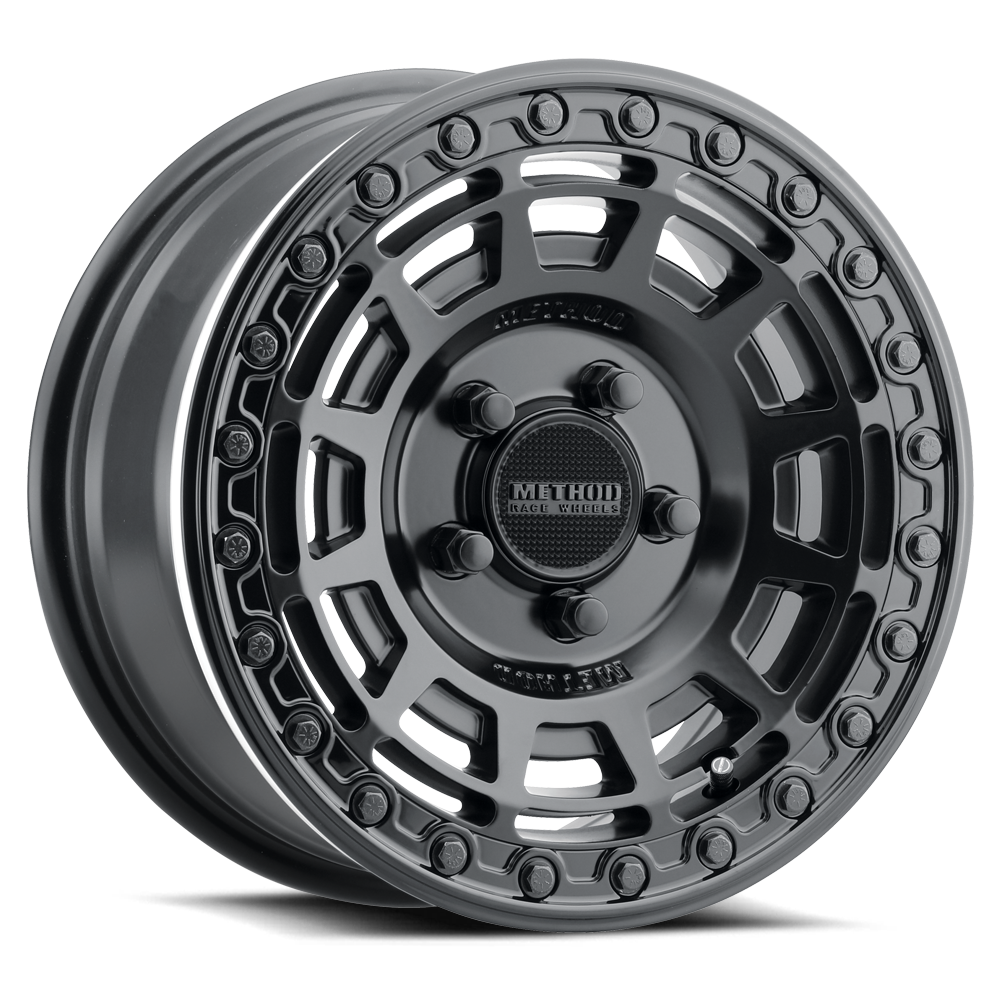 Method MR415 Beadlock 15x7 5+2 38mm Offset 5x4.5 76mm CB Matte Black Wheel - Gloss Black Ring