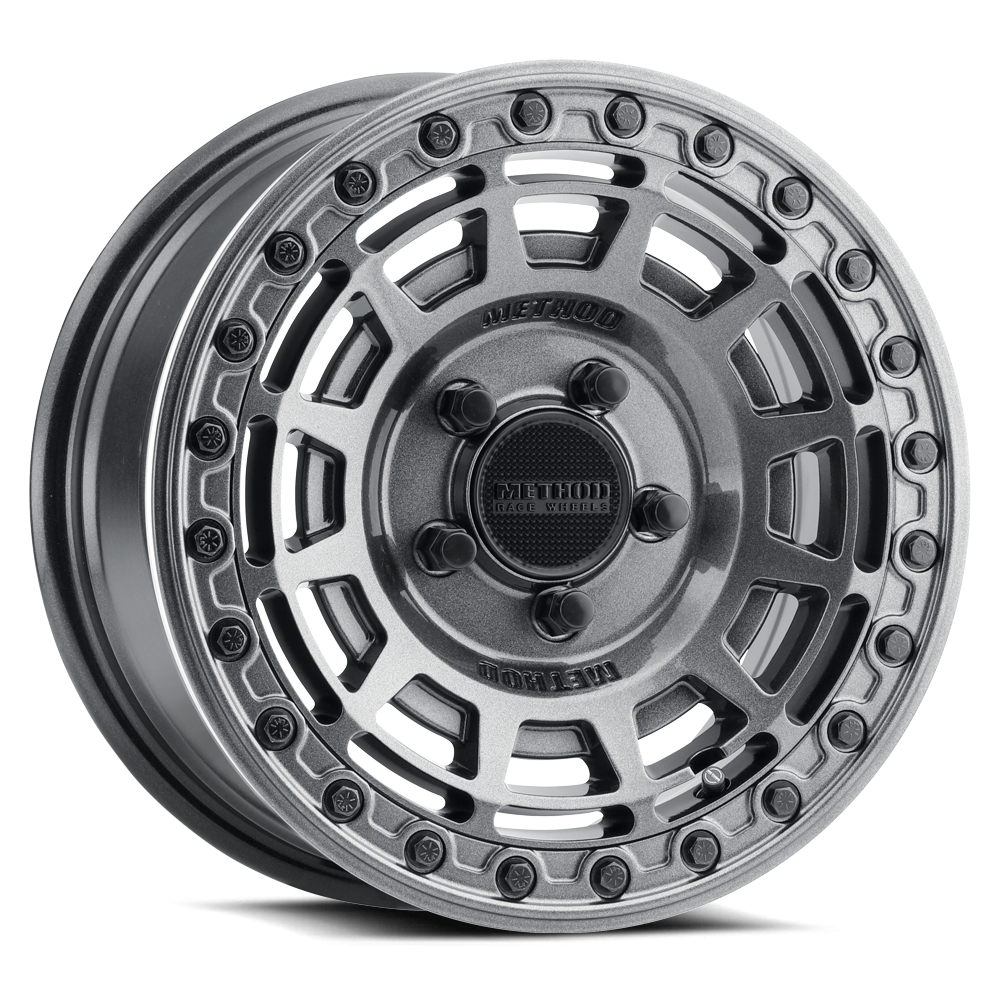 Method MR415 Beadlock 15x10 6+4 25mm Offset 5x4.5 76 CB Graphite Wheel - Gloss Graphite Ring