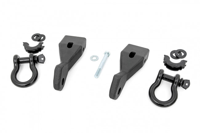 Rough Country Tow Hook to Shackle Conversion Kit w/D-Ring & Rubber Isolators 07-13 Silverado/Sierra 1500