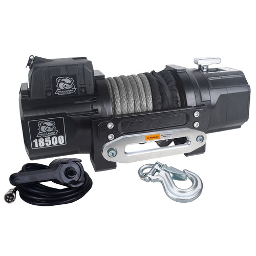 Bulldog Winch 18,500lb Heavy-Duty Winch with 80ft Synthetic Rope