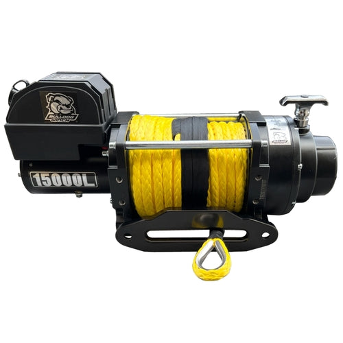 Bulldog Winch 15000 LB Winch Premium Series Wound Motor HD Synthetic Rope