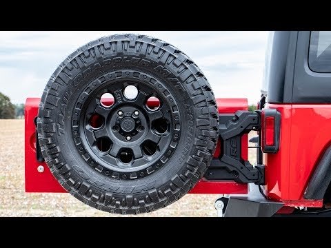Rough Country HD Hinged Spare Tire Carrier Kit 07-18 Jeep JK