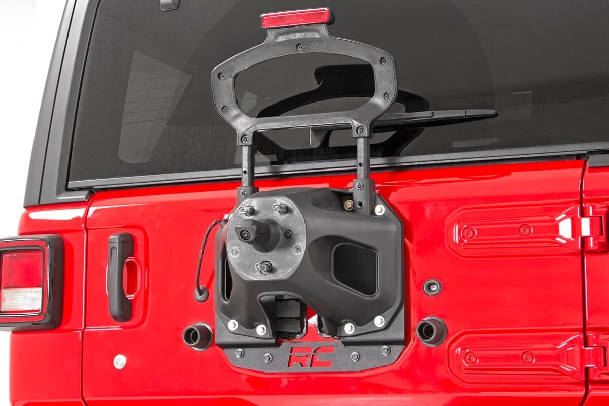 Rough Country Jeep Spare Tire Relocation Bracket 18-20 Wrangler JL w/Rear Proximity Sensors
