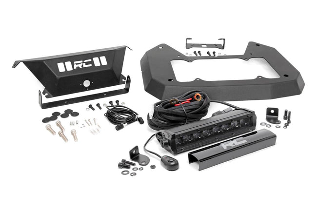 Rough Country Jeep Spare Tire Delete Kit w/8 Inch Black Series LED 18-20 Wrangler JL