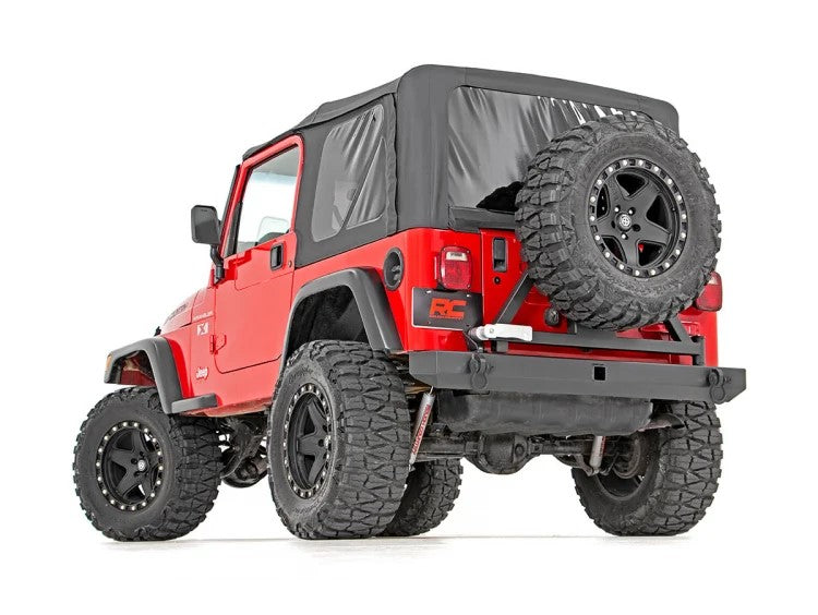 Rough Country Jeep Classic Full Width Rear Bumper w/Tire Carrier 87-06 Wrangler YJ/TJ
