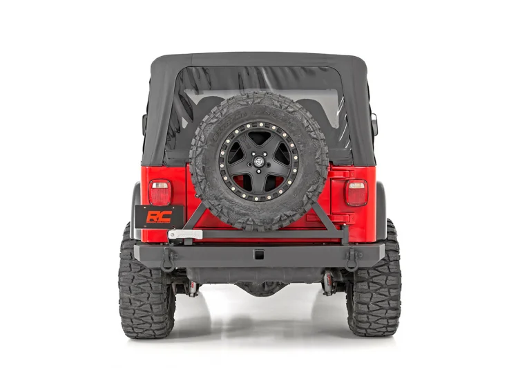 Rough Country Jeep Classic Full Width Rear Bumper w/Tire Carrier 87-06 Wrangler YJ/TJ