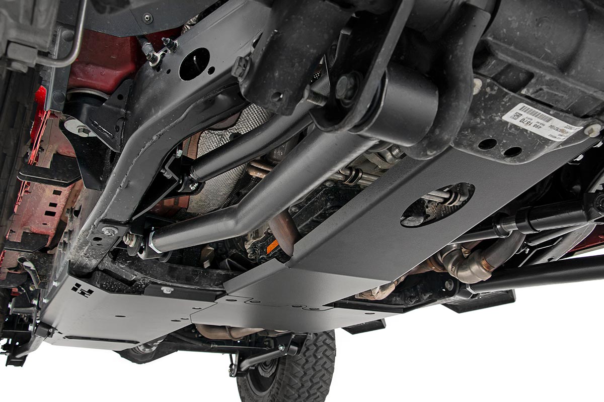 Rough Country Jeep Engine + Transfer Case Skid Plate System 18-19 JL Unlimited 3.6L
