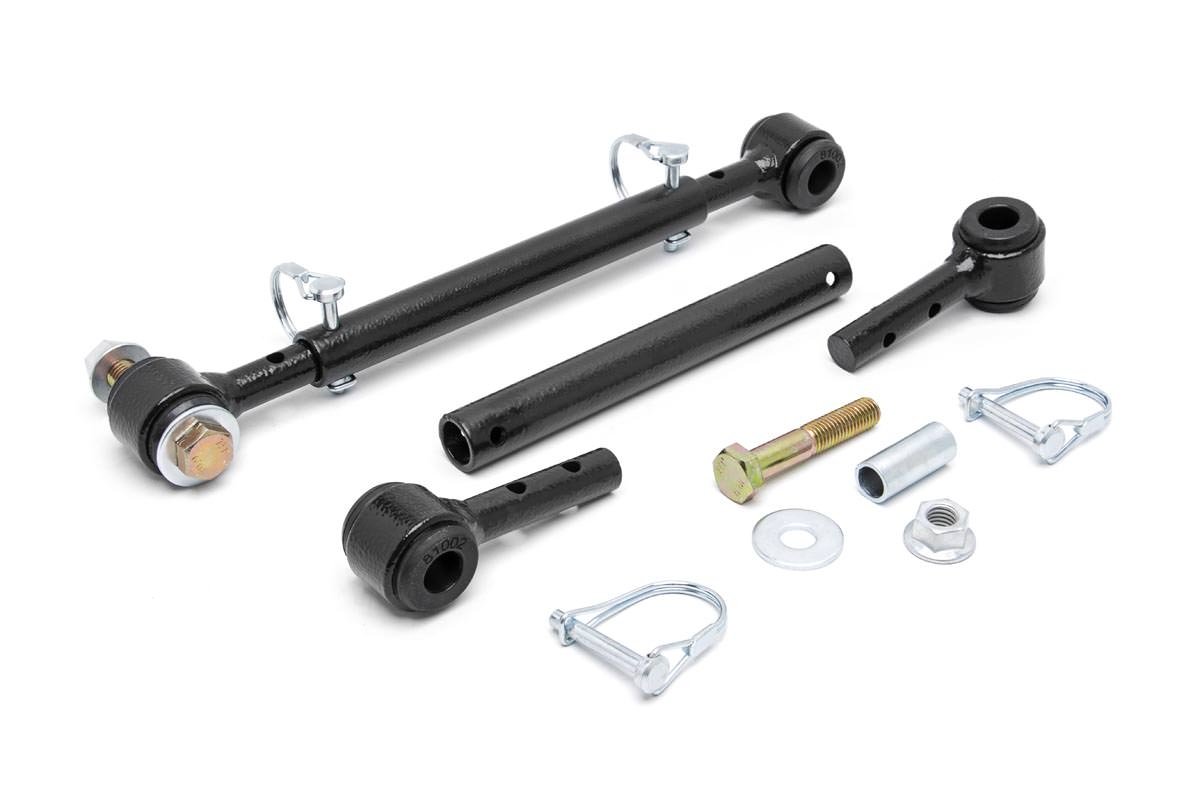 Rough Country Jeep Front Sway Bar Disconnects 4-6 Inch 76-83 CJ 5 76-86 CJ 7 81-85 CJ 8 Scrambler 87-95 Wrangler YJ