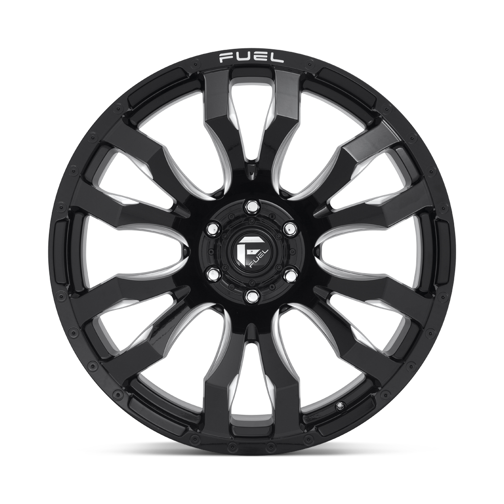 Fuel Off Road Blitz 20x9 +20mm Offset 8x170 125.10mm CB GLOSS BLACK MILLED EDGE