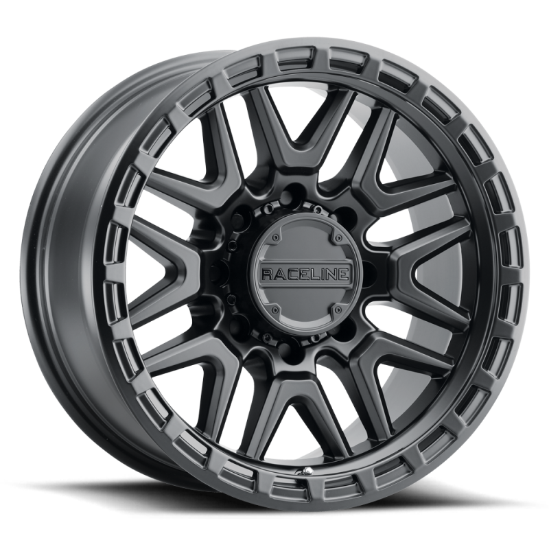 Raceline 953B Krank 18x9in 8x170 BP -12mm Offset 125.2mm Bore - Satin Black Wheel