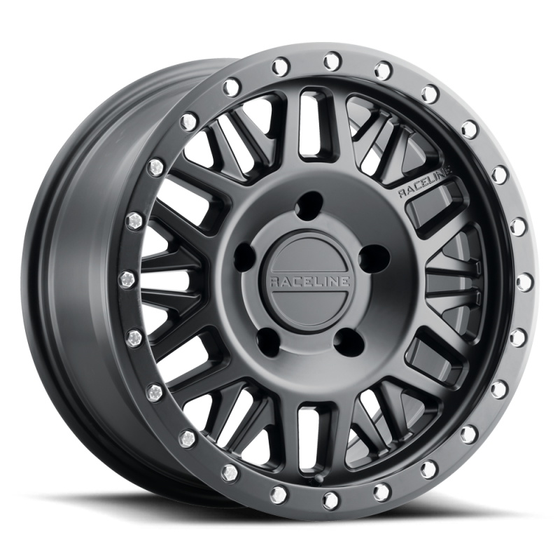 Raceline 951B Ryno 17x9in 8x165.1 BP -12mm Offset 130.8mm Bore - Satin Black Wheel