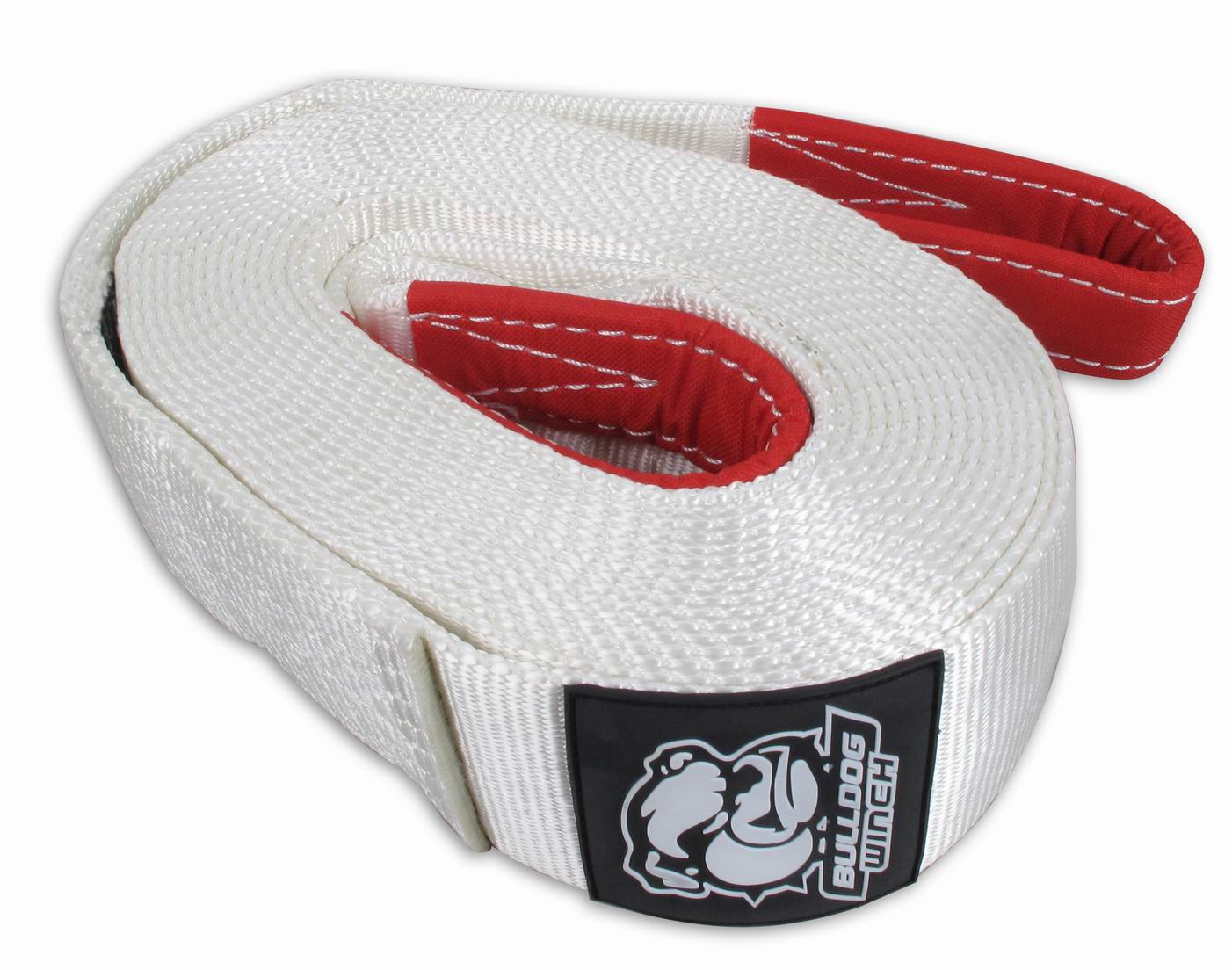 Bulldog Winch Snatch Strap 3 inchx30 Foot 19.8k BS 10k WLL White