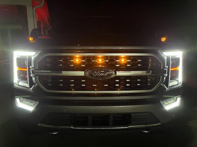 Custom Auto Works 2021-2023 F-150 Platinum and King Ranch Raptor Style Grill Light