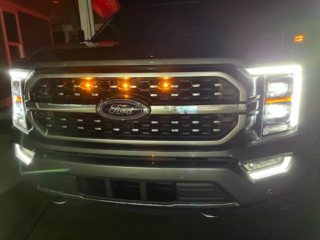 Custom Auto Works 2021-2023 F-150 Platinum and King Ranch Raptor Style Grill Light