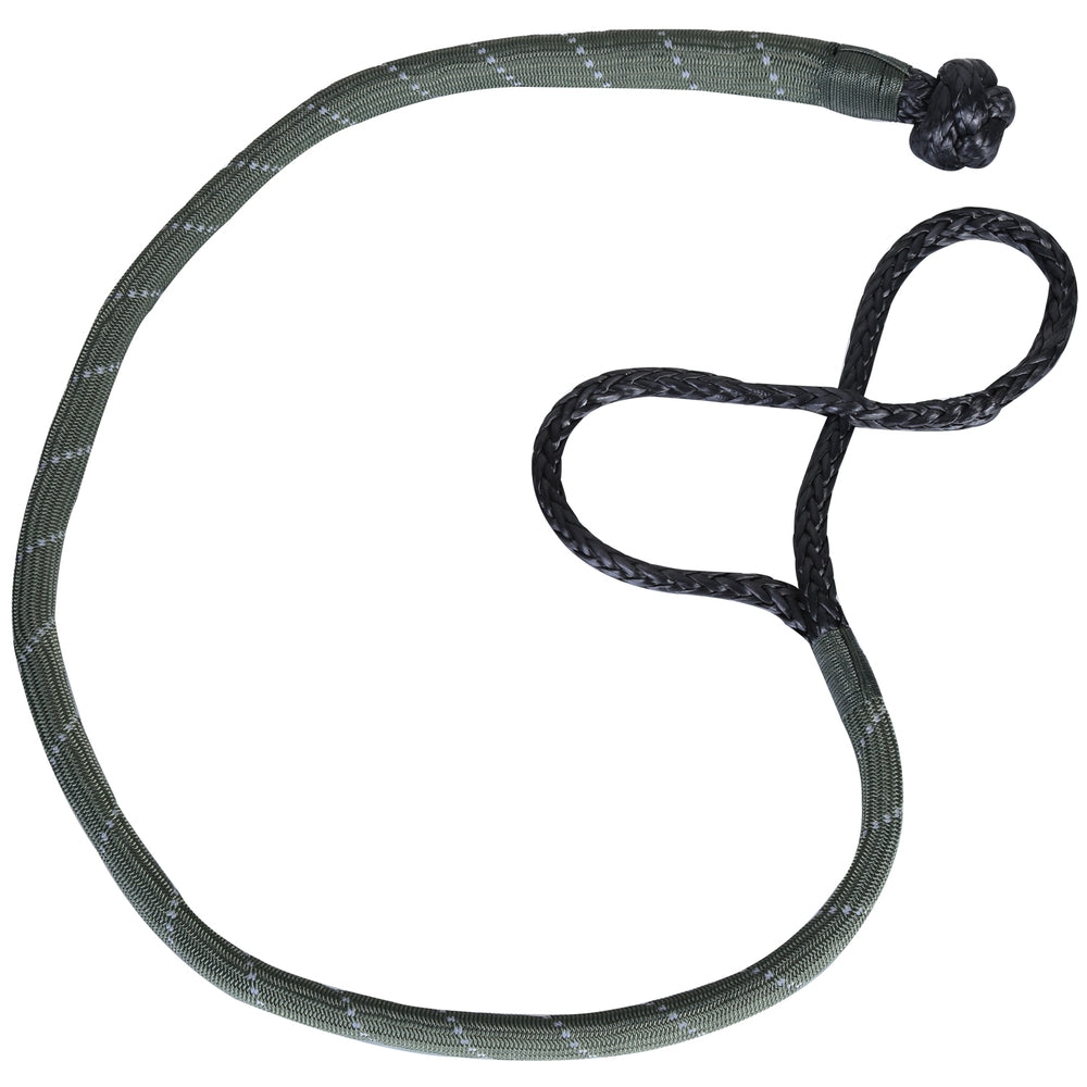 Bulldog Winch Abrasion Resistant Rope Shackle 10mm 30000 Lbs Breaking Strength 20 Inch Diameter Loop Reflective