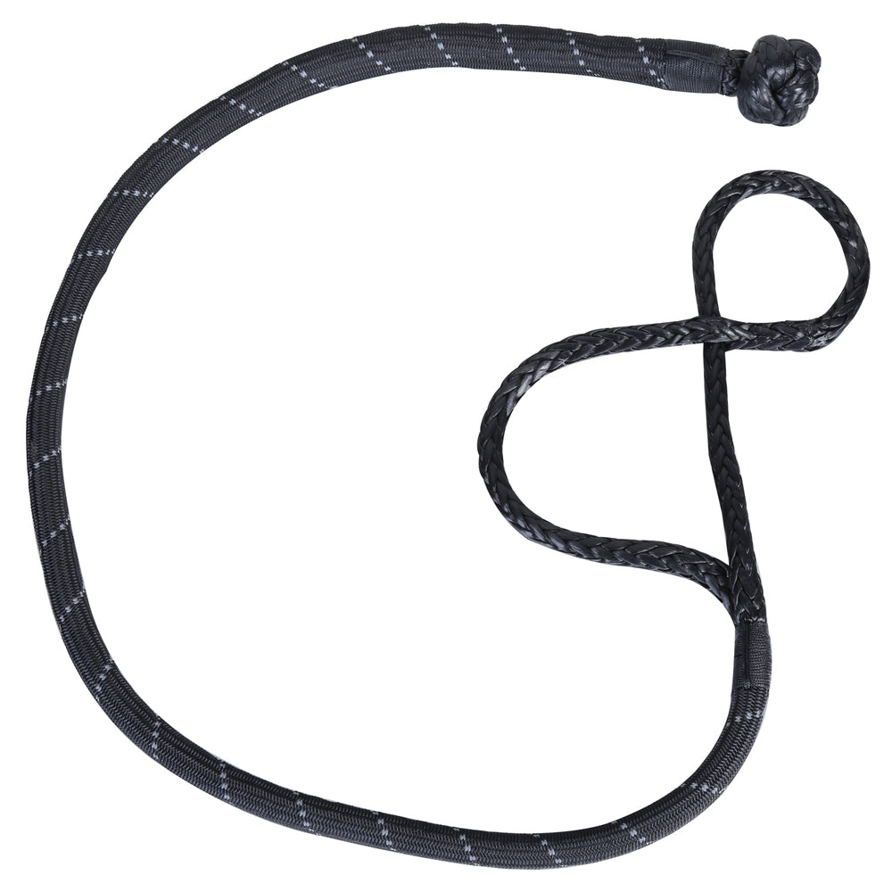 Bulldog Winch Abrasion Resistant Rope Shackle 12mm 45000 Lbs Breaking Strength 20 Inch Diameter Loop Reflective