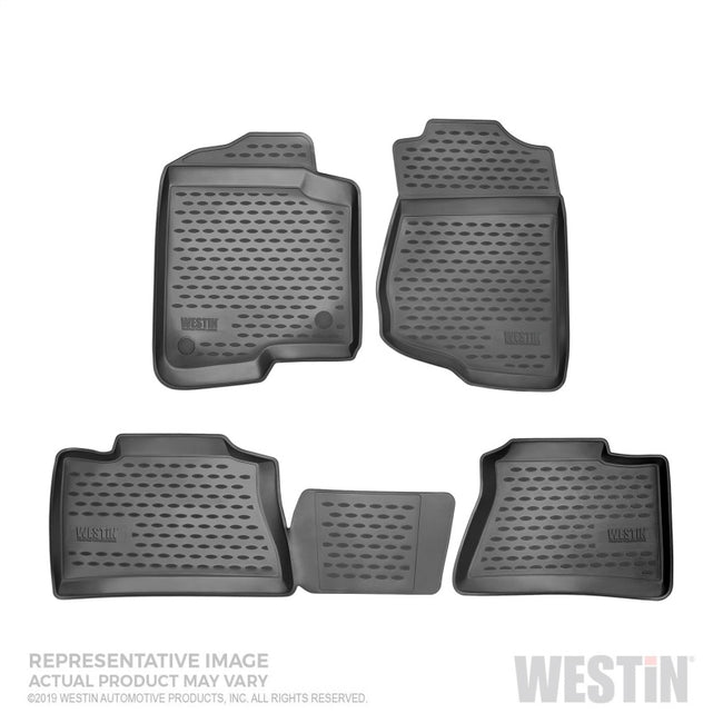 Westin 2019 RAM 1500 Crew Cab (Bucket Seat) Profile Floor Liners Front & Second Row - Black