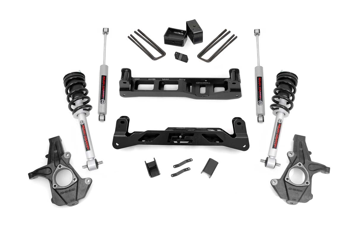 Rough Country 5 Inch Suspension Lift Kit Lifted Struts w/N3 Shocks & Struts 07-13 Silverado/Sierra 1500 2WD