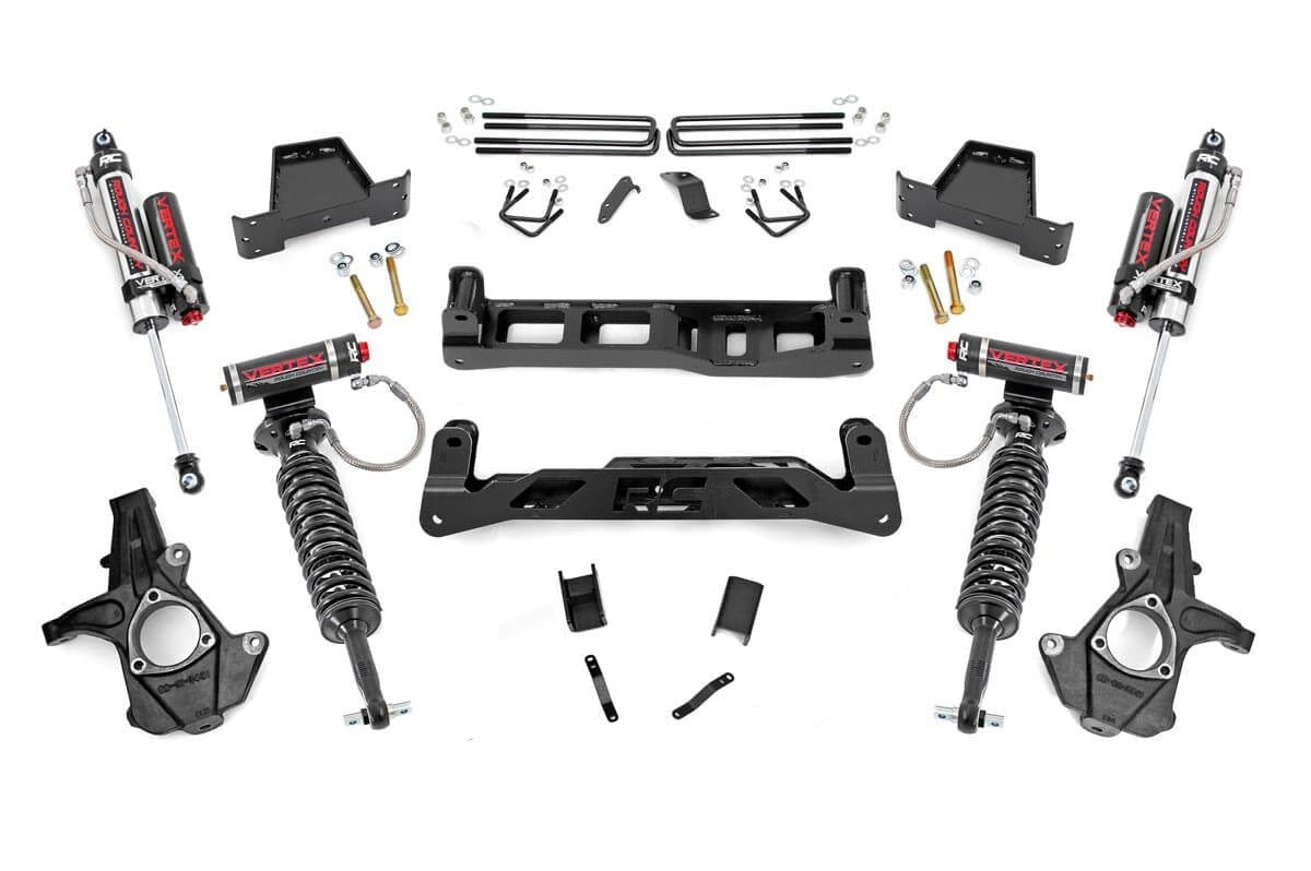 Rough Country 7.5 Inch Suspension Lift Kit w/Vertex Struts And Shocks 07-13 Silverado/Sierra 1500 2WD