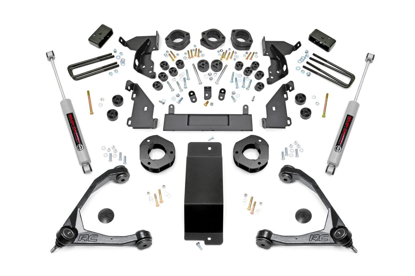 Rough Country 4.75 Inch GM Combo Lift Kit w/Upper Control Arms 14-16 Silverado/Sierra 1500 4WD Cast Aluminum