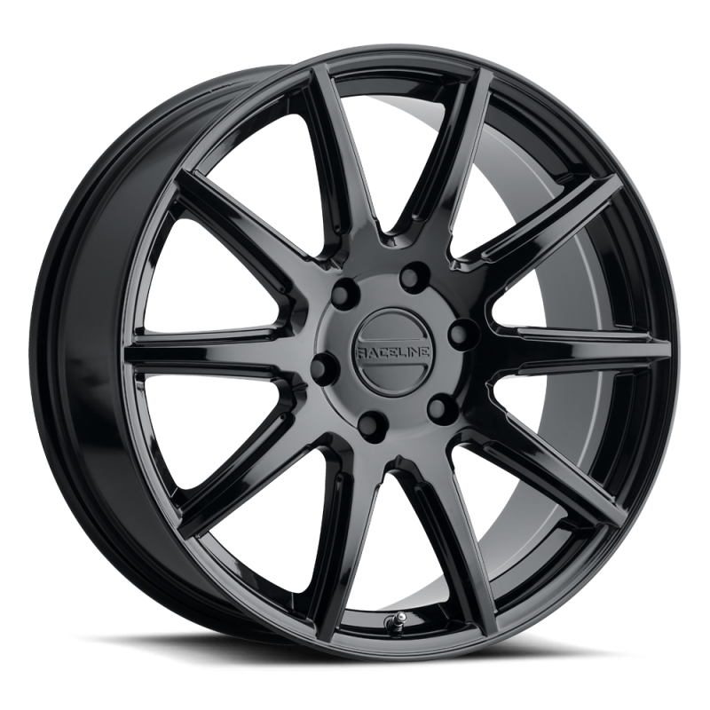 Raceline 159B Spike 22x9.5in 6x135 BP 35mm Offset 87.1mm Bore - Gloss Black Wheel