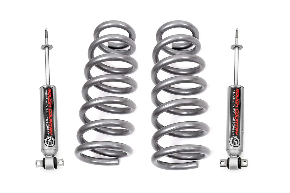 Rough Country 2 Inch Leveling Coil Springs w/N3 Shocks 09-18 RAM 1500 2WD V8 Models