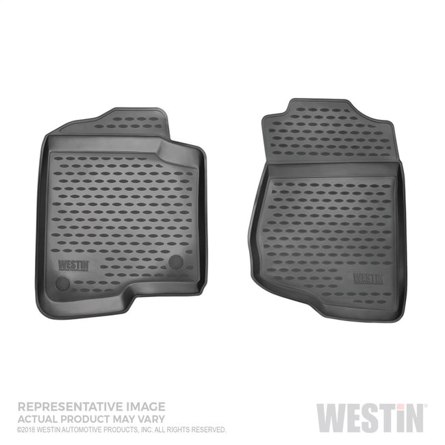 Westin 15-18 Ford F150 Super Crew and Super Cab Profile Floor Liners Front Row - Black