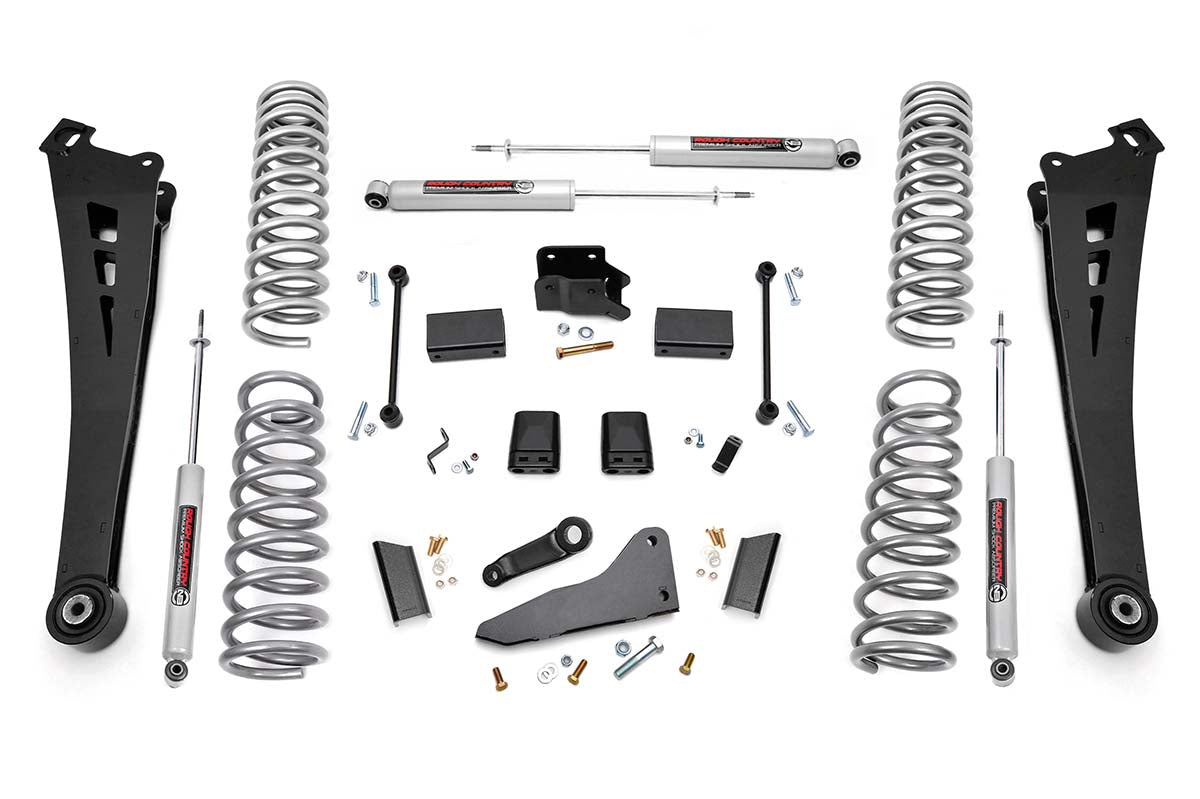 Rough Country 5.0 Inch Dodge Suspension Lift Kit Dual Rate Coil Springs Radius Arms 14-18 Ram 2500 4WD Diesel