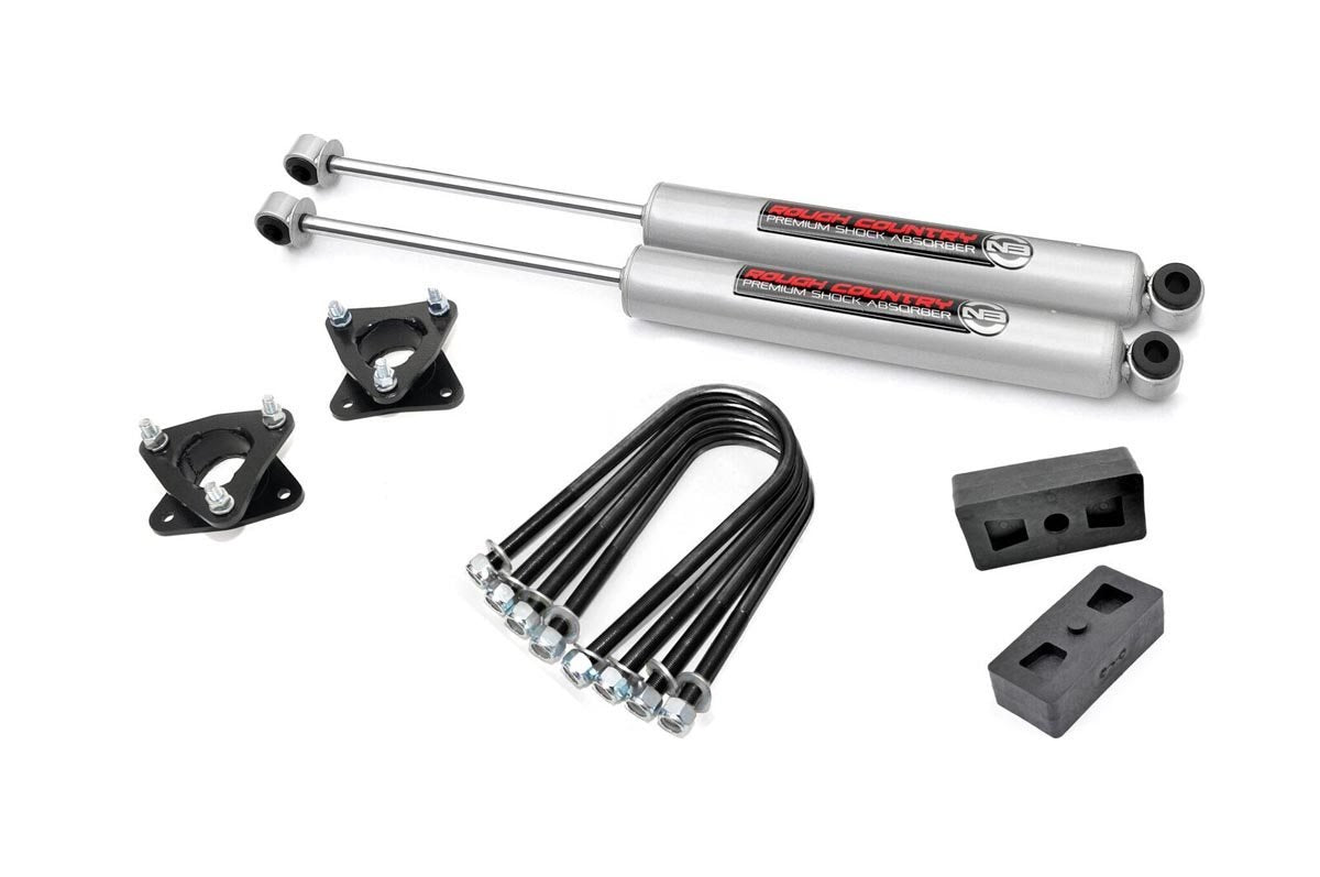 Rough Country 2.5 Inch Leveling Lift Kit 06-09 Raider 05-10 Dakota