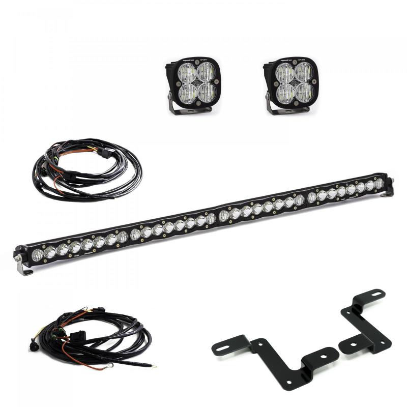 Baja Designs 020-24 Gladiator; 2018-24 Wrangler JL S8 Squadron Sport Driving/Combo Pattern 40in Cowl Mount