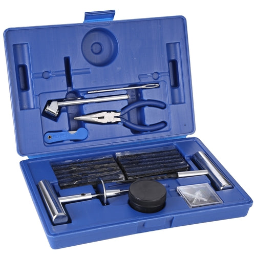 Bulldog Winch 60 Piece Tire Repair Kit Blue Molded Case