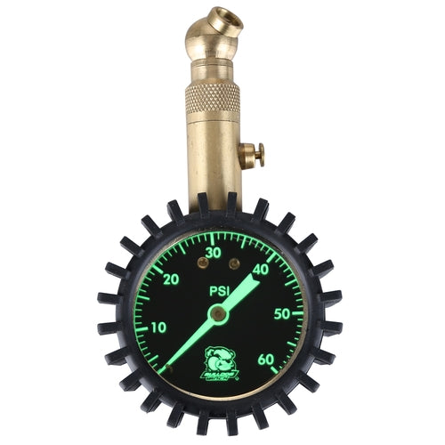 Bulldog Winch Air Pressure Gauge 3-60 PSI Glow In the Dark Analog