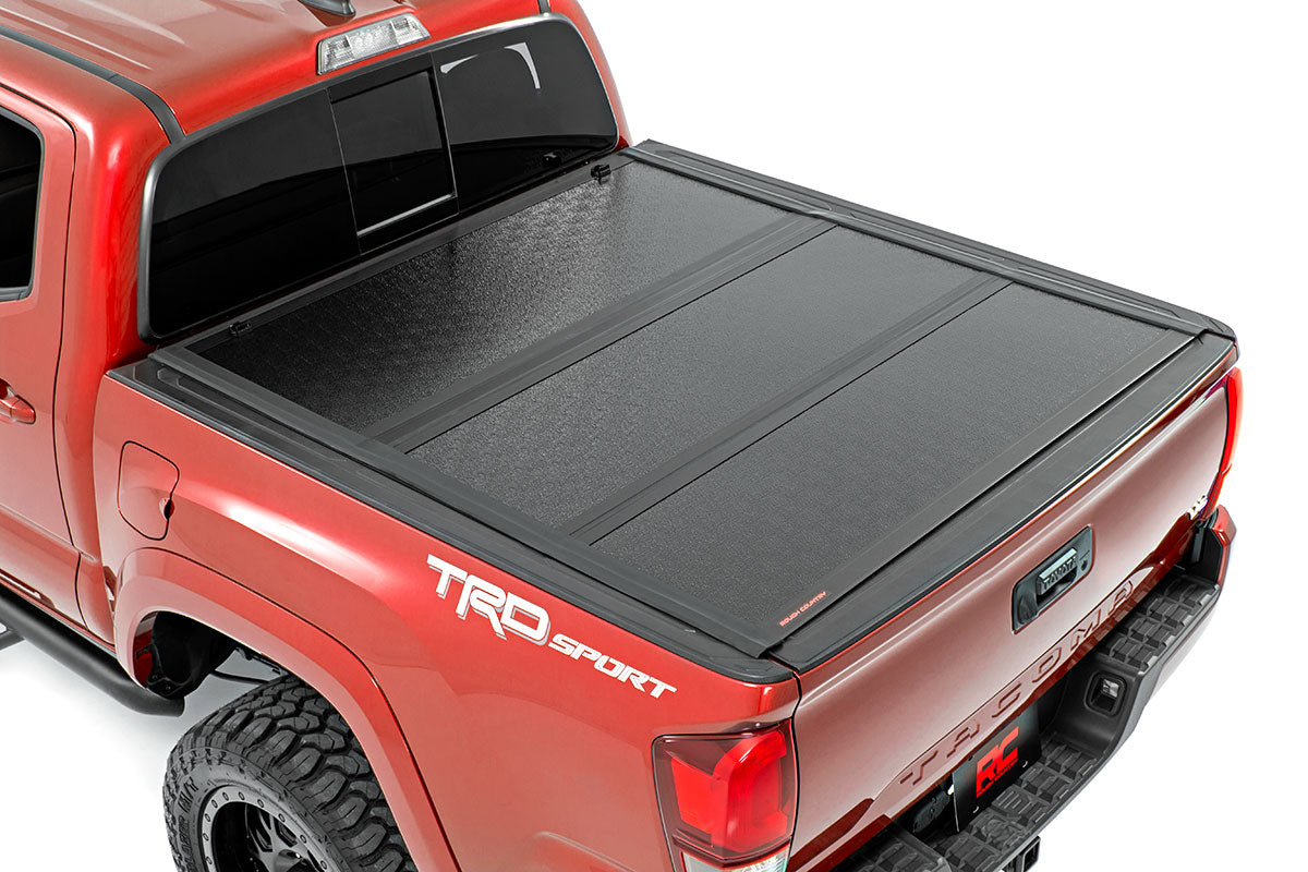 Rough Country Tacoma Low Profile Hard Tri-Fold Tonneau Cover 16-23 Tacoma 5 Foot Bed