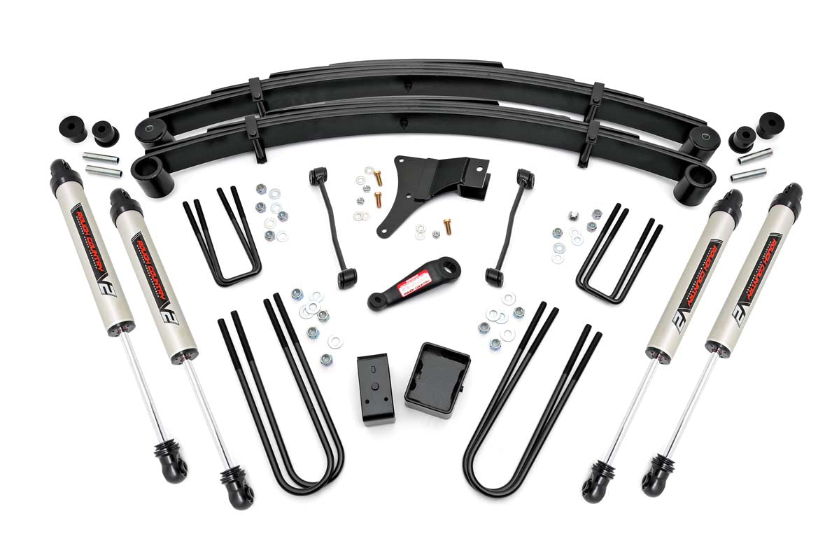 Rough Country 6 Inch Suspension Lift Kit V2 Monotube Shocks 99 Ford F-250 /F-350 Super Duty