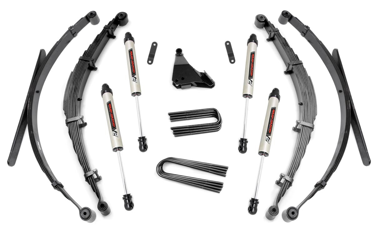 Rough Country 4 Inch Suspension Lift System w/V2 Shocks 99-04 F-250/F-350 Super Duty