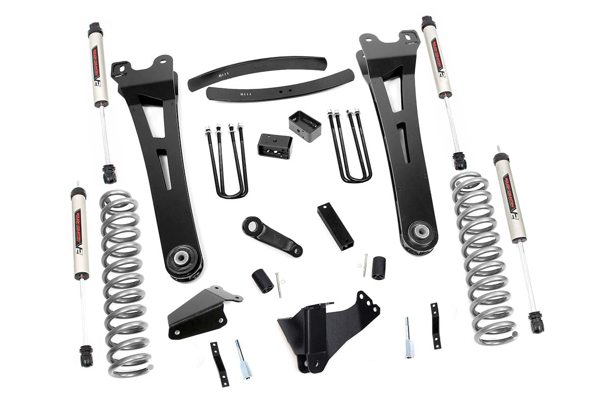 Rough Country 6 Inch Suspension Lift Kit Radius Arms w/V2 Shocks 05-07 F-250/350 4WD Diesel