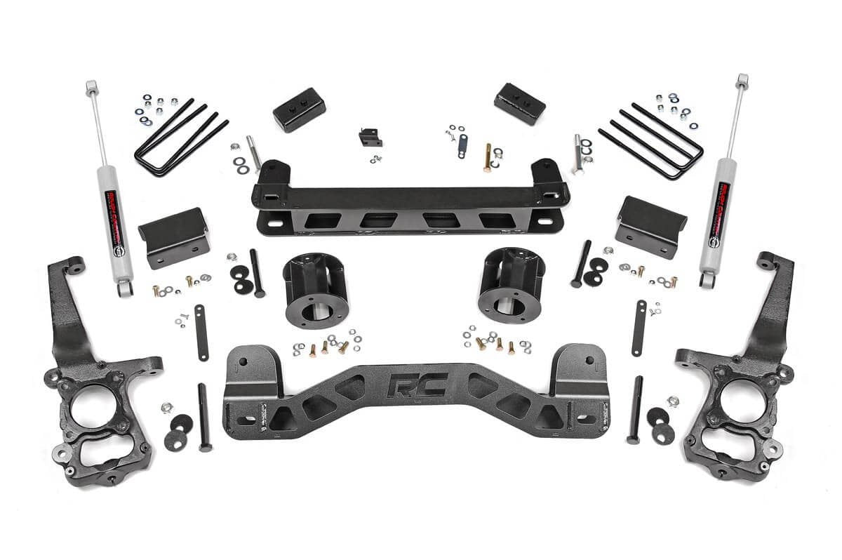 Rough Country 4 Inch Suspension Lift Kit 15-20 F-150 2WD