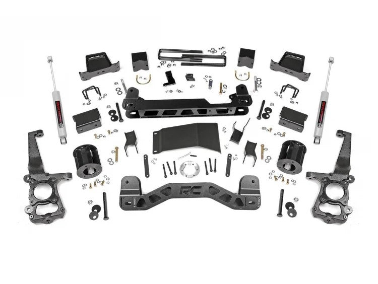 Rough Country 6 Inch Suspension Lift Kit N3 Lifted Struts and Shocks 15-20 F-150 4WD