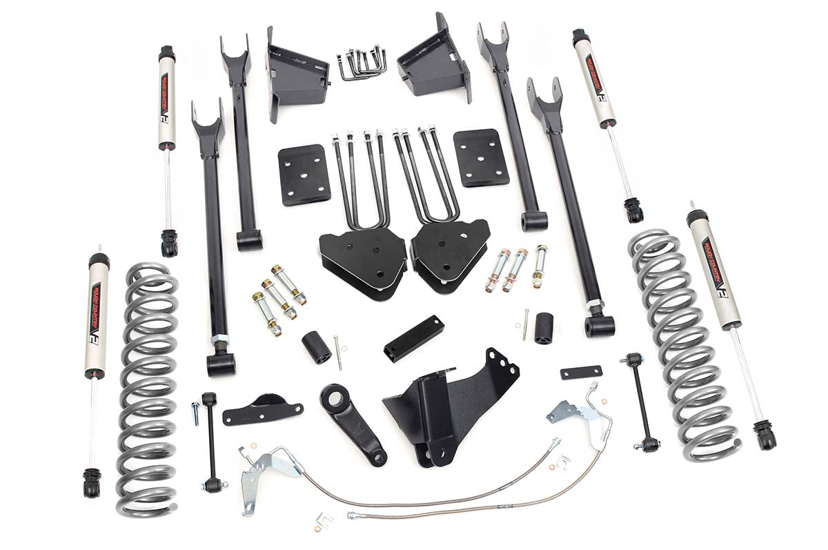 Rough Country 8 Inch Suspension Lift Kit 4-Link w/V2 Shocks 08-10 F-250/350 4WD